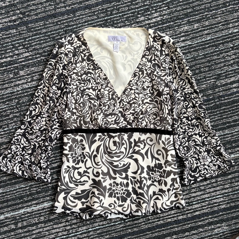 Vintage 90s Y2K Nine West blouse size 10
